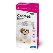 Credeli Rosa Antip. e Carrap. P/Cães 2,5 a 5,5 Kg C/3 Uni