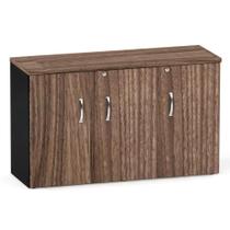 Credenza com 03 Portas P25 Pandin 1,20 M Walnut e Preto