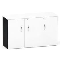 Credenza com 3 Portas P25 Pandin Branco e Preto 1.20 M