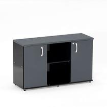 Credenza com Prateleira P25 Pandin 1,20 M Grafito e Preto