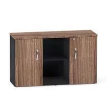 Credenza com Prateleira P25 Pandin 1,20 M Walnut e Preto