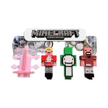 Creeper Pixel Chaveiro Minecraft Figura Modelo Brinquedo Pingente De Silicone Para Carro Mochila