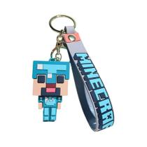 Creeper Pixel Chaveiro Minecraft Figura Modelo Brinquedo Pingente De Silicone Para Carro Mochila