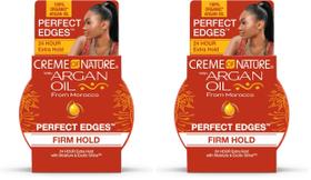 Crema Gel para el Cabello Creme of Nature Perfect Edges Aceite de Argán 65 mL (x2)
