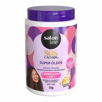 Cremáscara S.o.s Cachos 2 Em 1 Super Óleos 1kg - Salon Line Cremáscara S.o.s Cachos 2 Em 1 Super Óleos 1kg - Salon Line