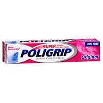 Creme adesivo para dentadura Super Poligrip Original 2,4 oz da Abreva (pacote com 2)