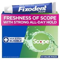 Creme adesivo para dentaduras Fixodent Control Plus Scope 60mlX4