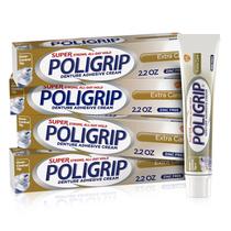 Creme adesivo para dentaduras Super Poligrip Extra Care 65mL x4