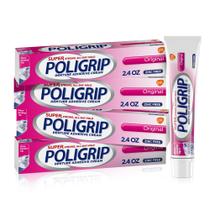 Creme adesivo para dentaduras Super Poligrip Original 70mL (pacote com 4)