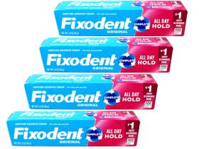 Creme adesivo para próteses dentárias Fixodent Original 71 ml (pacote com 4)