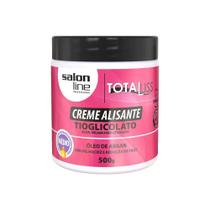 Creme Alisante, Salon Line, Óleo de Argan Médio, 500g - Tioglicolato