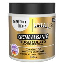 Creme Alisante Salon Line Tioglicolato Médio Com Óleo de Semente de Manga 500g