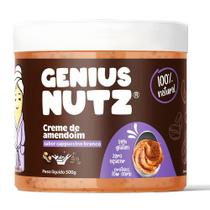 Creme Amendoim Cappuccino Branco 500g - Zero Açúcares - Genius Nutz