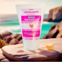 Creme Anti-Foliculite Esfoliante Rosa Mosqueta Facial e Corporal 100g Ação clareadora, Espinhas, MAn