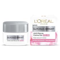 Creme Anti Marcas Loreal Paris Gycolic Bright FPS 30 com 49g Creme Anti Marcas Loreal Paris Gycolic Bright FPS 30 com 49g