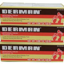 Creme antifúngico Derman para tratamento de pés de atleta 3x25mL Creme antifúngico Derman para tratamento de pés de atleta 3x25mL