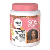 Creme ativador de cahcos salon line sos mel e oleo de argan 1kg Creme ativador de cahcos salon line sos mel e oleo de argan 1kg