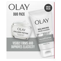 Creme balanceador de peptídeos de colágeno Duo Pack Olay para lavagem facial Creme balanceador de peptídeos de colágeno Duo Pack Olay para lavagem facial