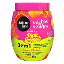 Creme Capilar 3 Em 1 Salon Line Multy Pink Lemonade Cachos Dos Sonhos 1kg