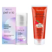 Creme Clareador íntimo Esfoliante Amora Pós depilação Kit