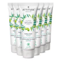 Creme corporal ATTITUDE Hidratante vegano para pele seca, pacote de 240 ml x 6