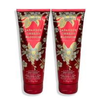 Creme corporal Bath & Body Works Japanese Cherry Blossom 240 ml x2