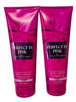 Creme corporal Bath & Body Works Perfect in Pink, pacote de 240 ml com 2