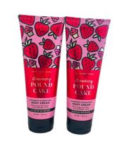 Creme corporal Bath & Body Works Strawberry Pound Cake 240 mL x2