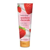 Creme corporal Bodycology Strawberry Cheesecake 240mL para mulheres