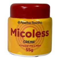 Creme Corporal, Mãos e Pés Micose, Frieira, Pano Branco Micoless Abelha Rainha 55g