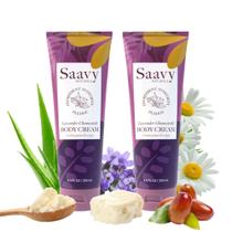 Creme corporal Saavy Naturals Lavanda Camomila 250ml, pacote com 2 Creme corporal Saavy Naturals Lavanda Camomila 250ml, pacote com 2