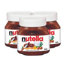 Creme de Avelã Nutella, 3 Potes de 140g