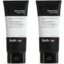 Creme de barbear Anthony Sensitive Skin 177 ml com 2 unidades de esqualano Creme de barbear Anthony Sensitive Skin 177 ml com 2 unidades de esqualano