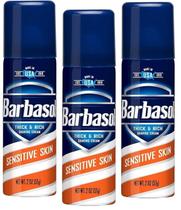 Creme de barbear Barbasol Sensitive Skin Travel Size 60 mL (x3)