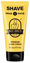 Creme de barbear Bee Bald SHAVE Premium 180 ml para rosto e cabeça