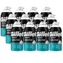 Creme de barbear Gillette Foamy Sensitive Skin 325 ml (pacote com 12)