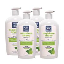 Creme de barbear Kiss My Face Moisture Cool Mint 325 ml, pacote com 4