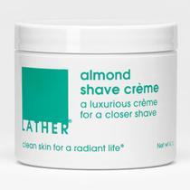 Creme de barbear LATHER Almond Shave Crème 120mL para mulheres e homens