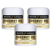 Creme de beleza MASON NATURAL Óleo de coco com colágeno 60mL x3 Creme de beleza MASON NATURAL Óleo de coco com colágeno 60mL x3
