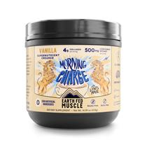 Creme de café com proteína Earth Fed Muscle Morning Charge com colágeno e crina de leão Creme de café orgânico com cogumelos adaptogênicos Sem laticínios, sem soja e sem glúten 24 porções