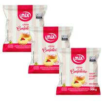 Creme de Confeiteiro Cremoso e Brilhante 500g Kit 3 Pacotes