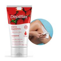 Creme de Depilação Corporal Perna Braço Axila e Virilha Morango Depilflax 100g