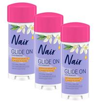 Creme de depilação Nair Glide On Arm Leg Bikini 100mL x3