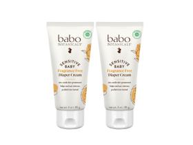Creme de fraldas Babo Botanicals Sensitive Baby, pacote com 2 unidades