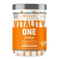 Creme de laranja com mistura completa de multivitamínicos, probióticos e enzimas NutraOne VitalityOne On The Go 30 porções Creme de laranja com mistura completa de multivitamínicos, probióticos e enzimas NutraOne VitalityOne On The Go 30 porções