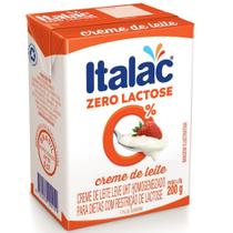 Creme de leite Italac 0 % lactose sem glutem 200g