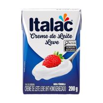 Creme de Leite Italac 200g - Embalagem Tetra Pack com 24 Unidades