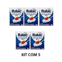 CREME DE LEITE LEVE - COM 5 UNIDADES - 200g ITALAC