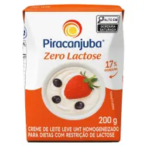 Creme de Leite Zero Lactose Piracanjuba 200g