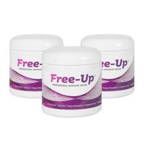 Creme de massagem Free-Up Professional 473 ml, sem perfume, pacote com 3